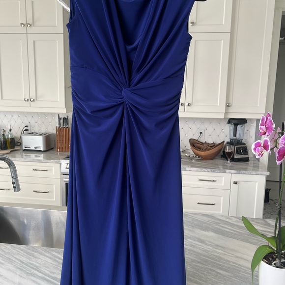 Royal Navy blue chaps size medium not red twisted drapey dress flowing and easy - Picture 7 of 17